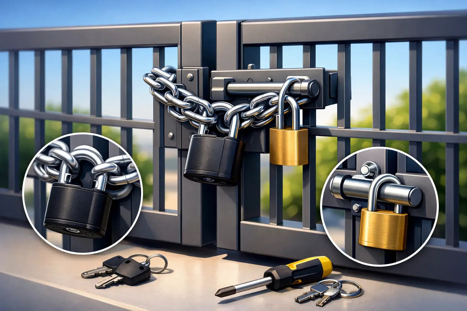 How to Secure a Gate With Padlocks