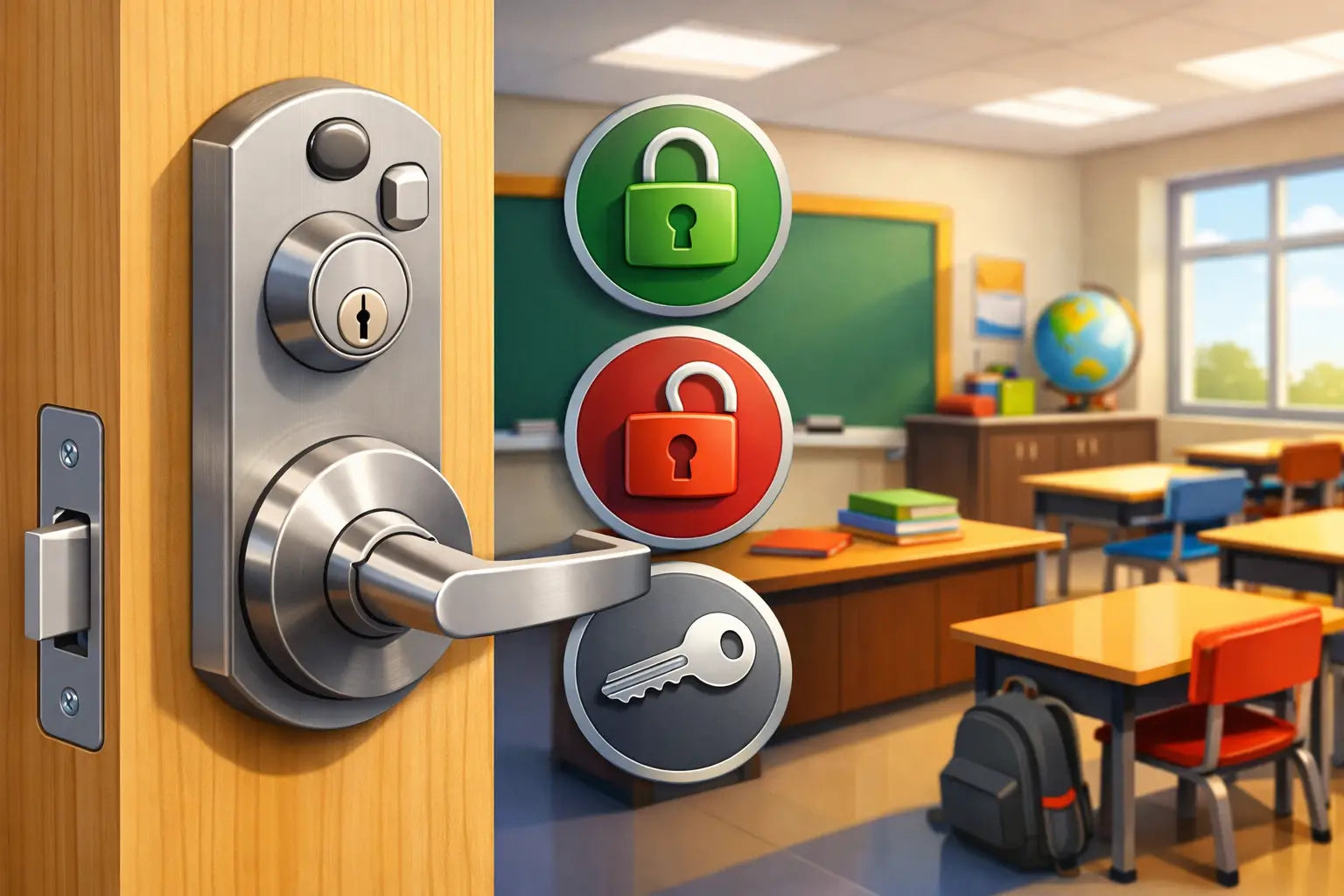 Classroom Door Lock Function Explained