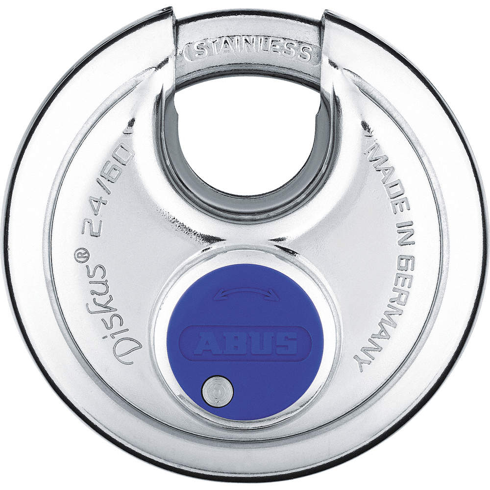 Abus 24 Series Diskus Padlock securing a gate 