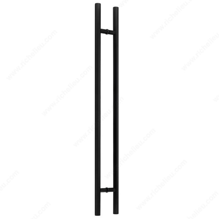 Round Commercial Glass Door Back-to-Back Ladder Handle