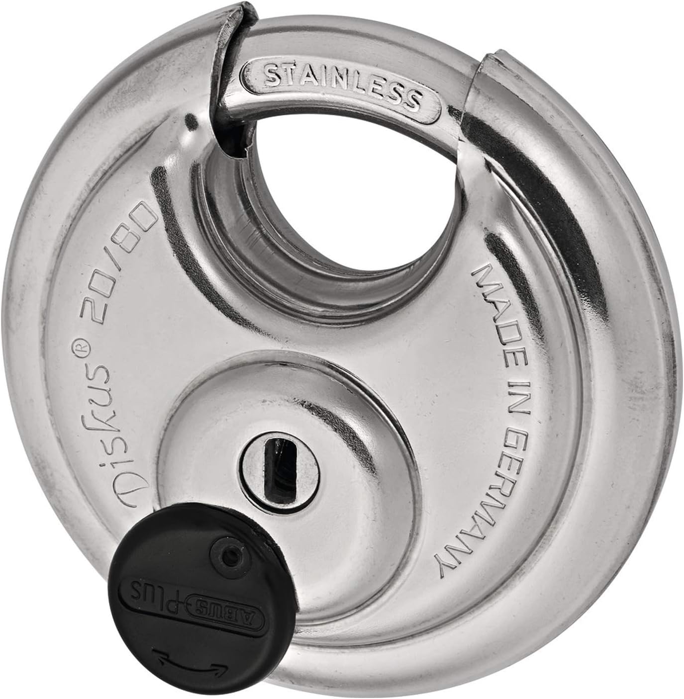  Abus Diskus Granite Padlock securing a gate