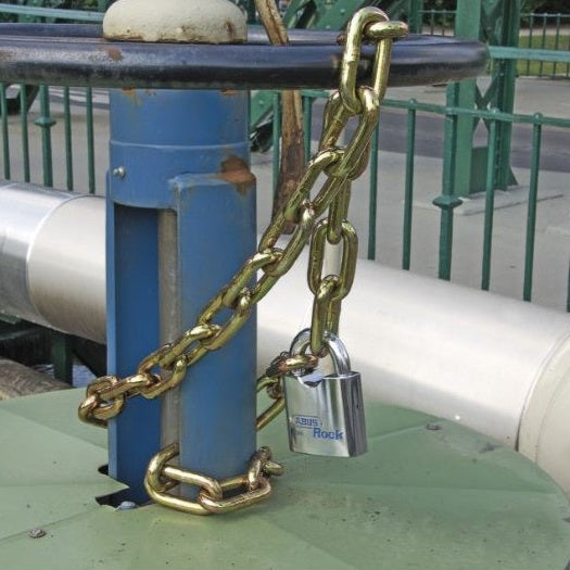 Abus 83/80 Padlock securing a shed door