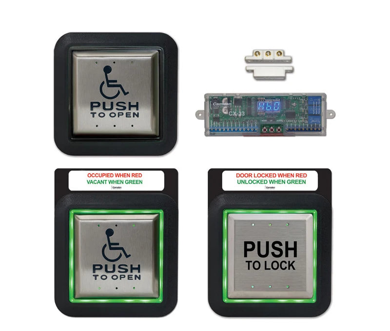 Camden CX WC13XFM Restroom Control Kit – Flush Mount Illuminated 3‑Button System