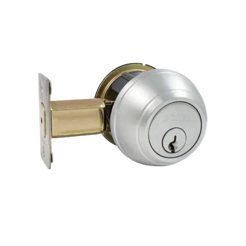 Door lock handle on a white background
