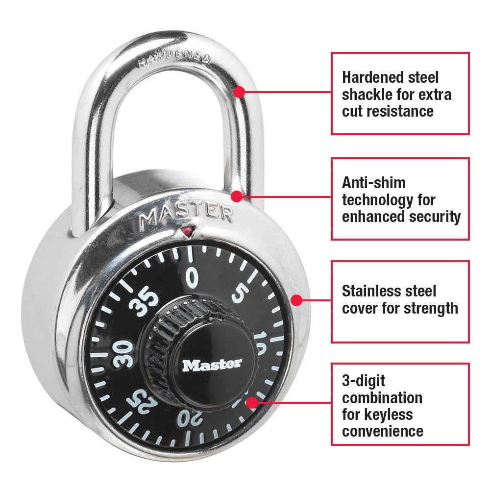 Master Lock No. 1500D Standard Dial Combination Padlock