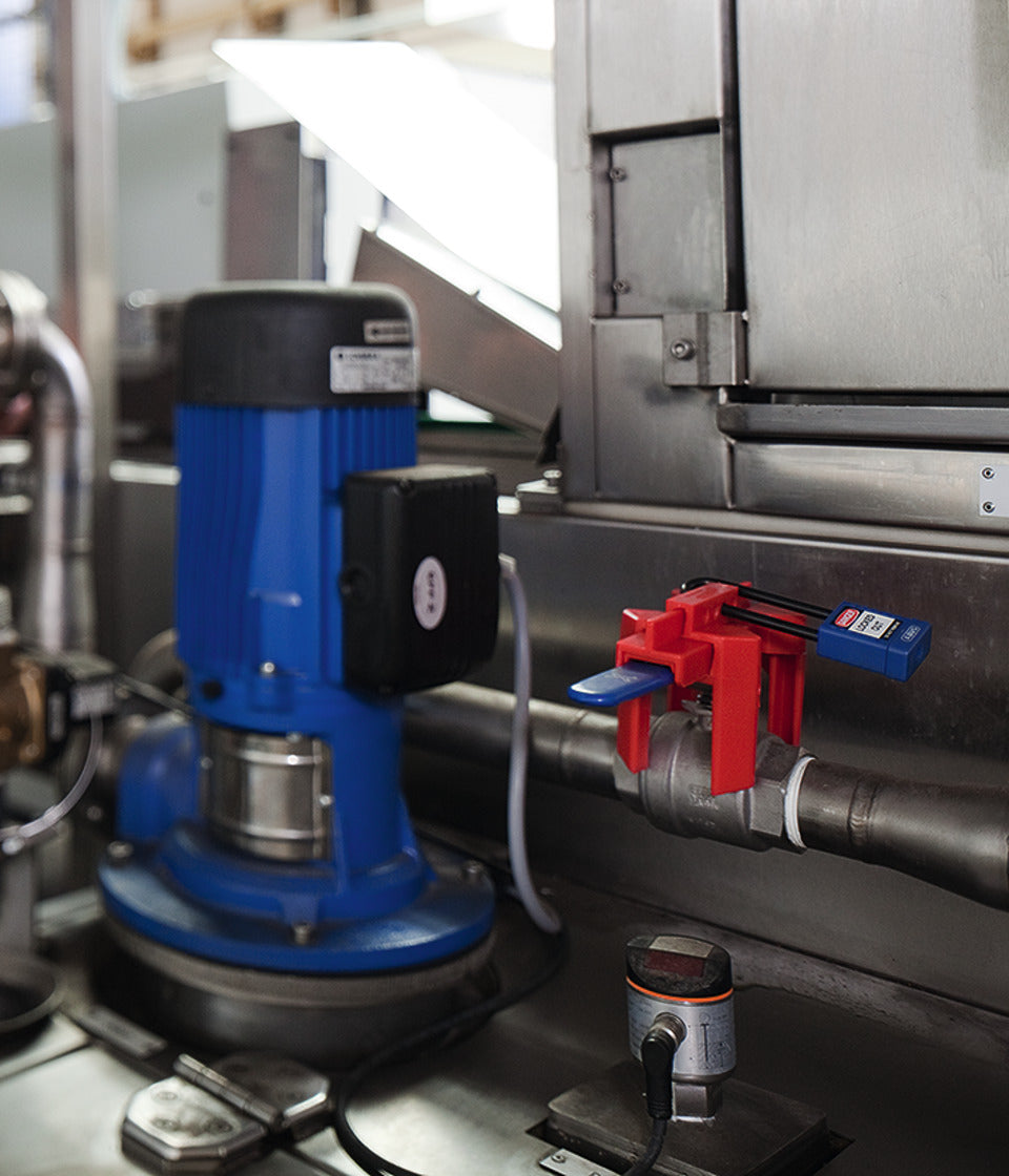 Close-up of Abus Ball Valve Lockout