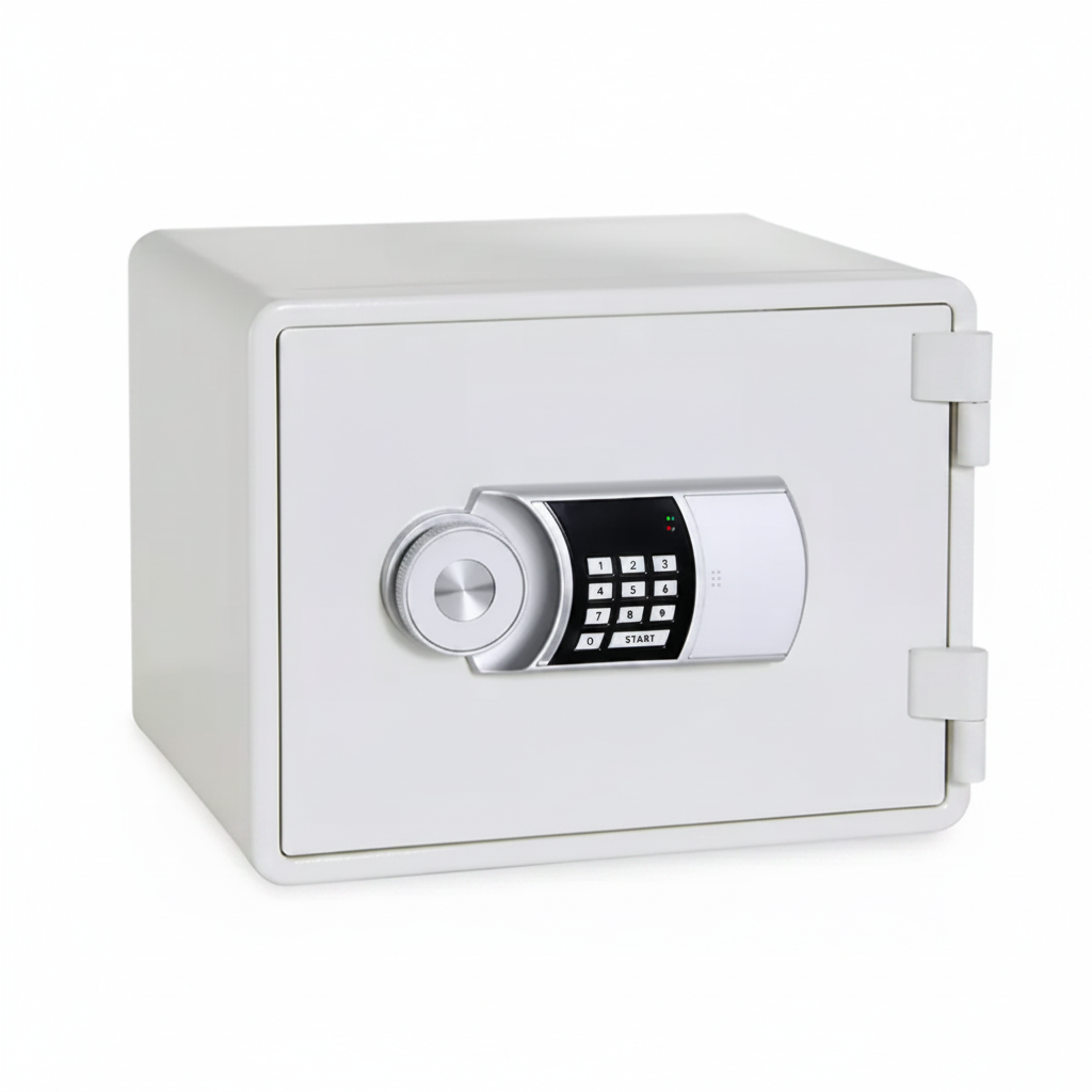 UC-1958E High Security Fire-Resistant Safe in white with electronic lock