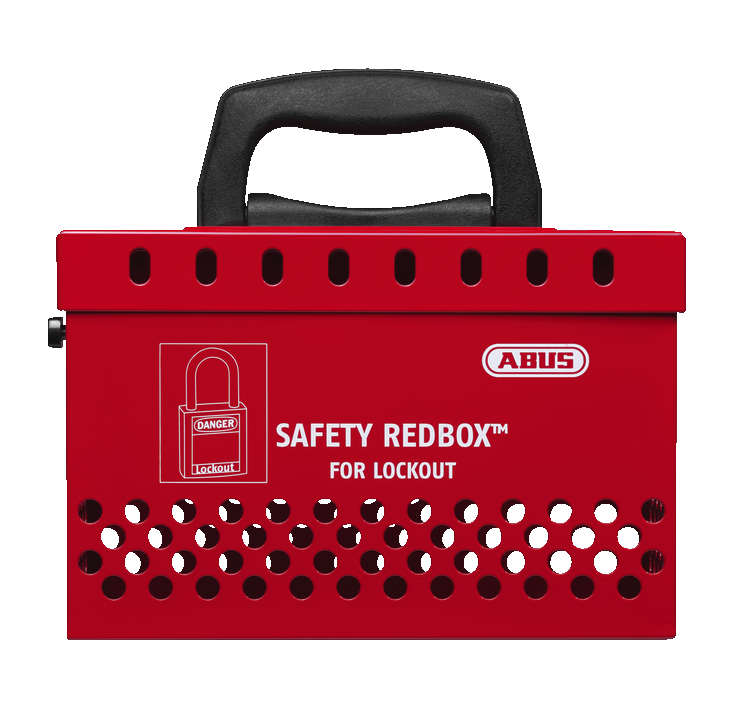 ABUS B835 SAFETY REDBOX™ Group Lockout Box with Wall Bracket | Lockout Tagout (LOTO) Solution