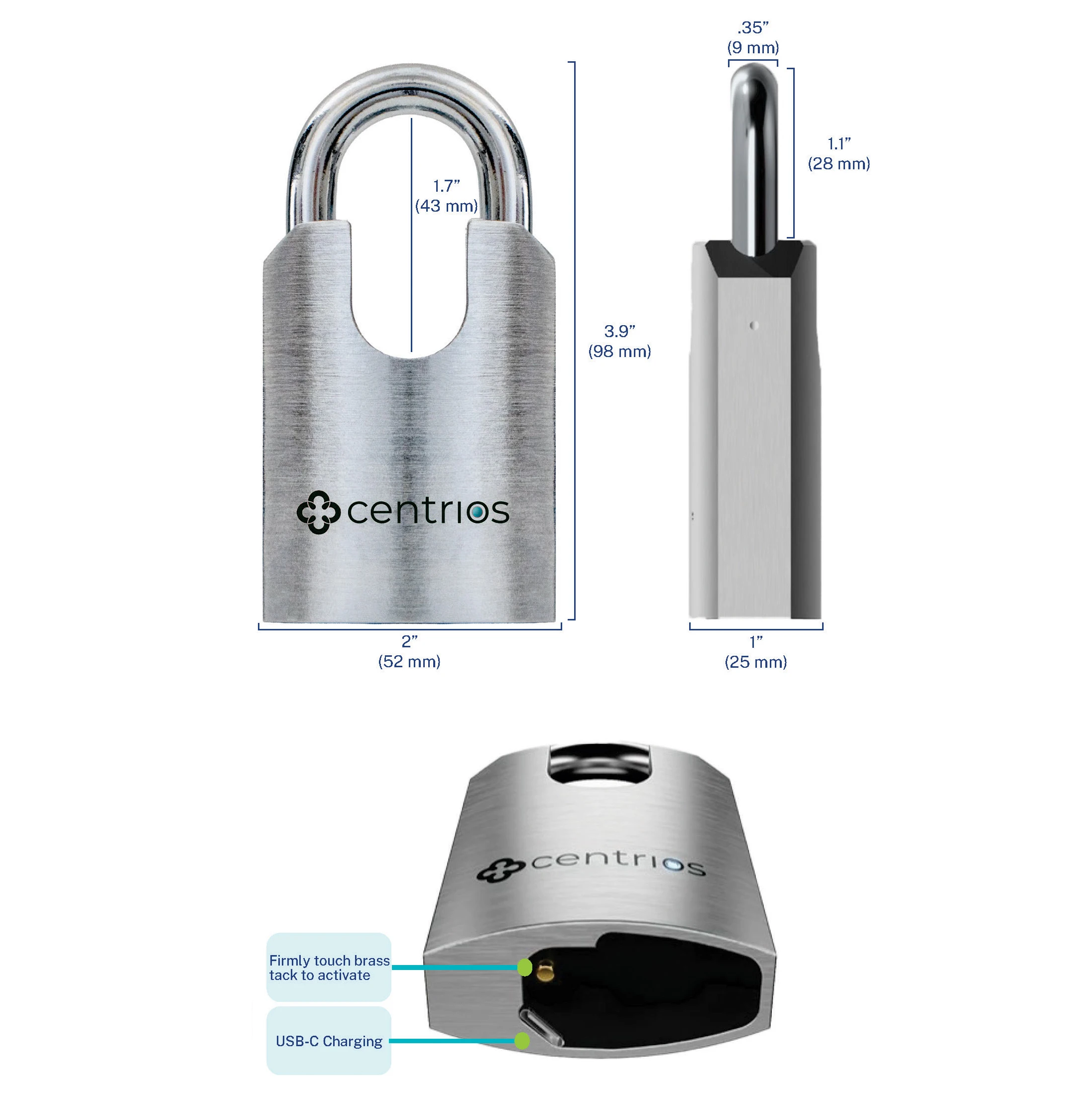 Centrios Smart Padlock – Heavy-Duty Digital Security for Gates & Assets