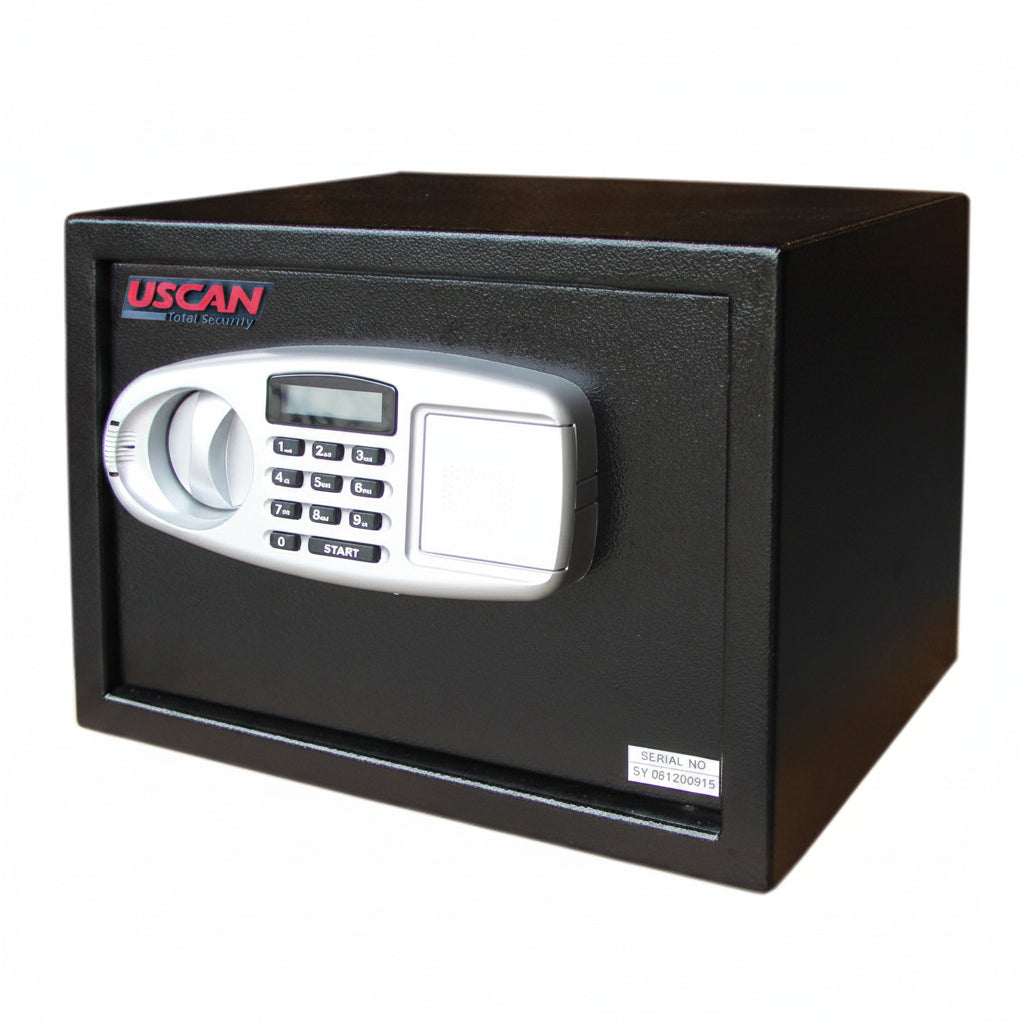 Secure digital hotel safe for hotel rooms